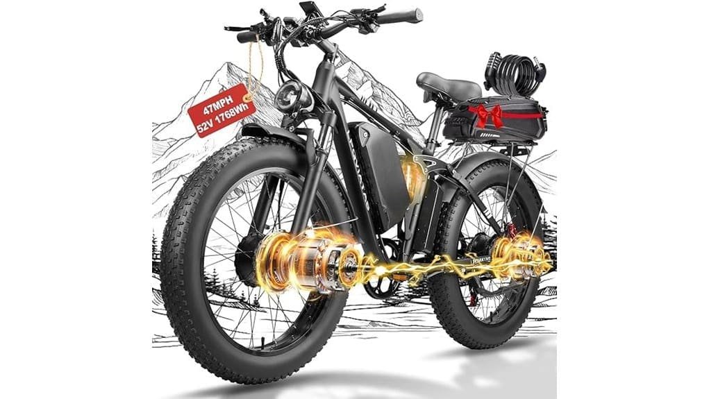9000w peak dual motor ebike