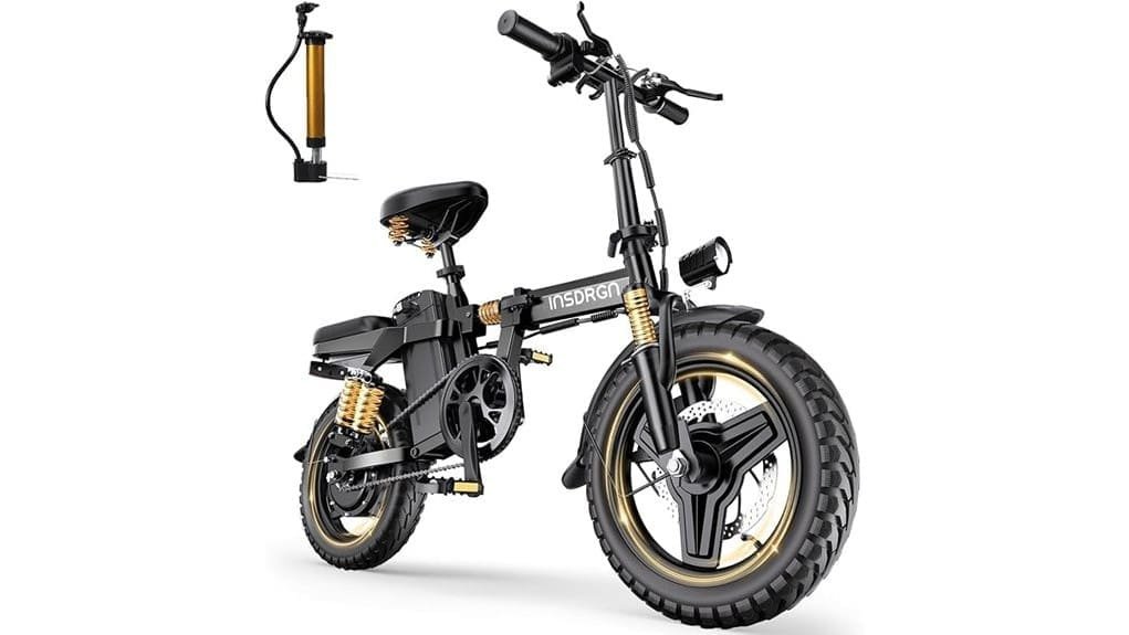 compact 14 inch folding e bike
