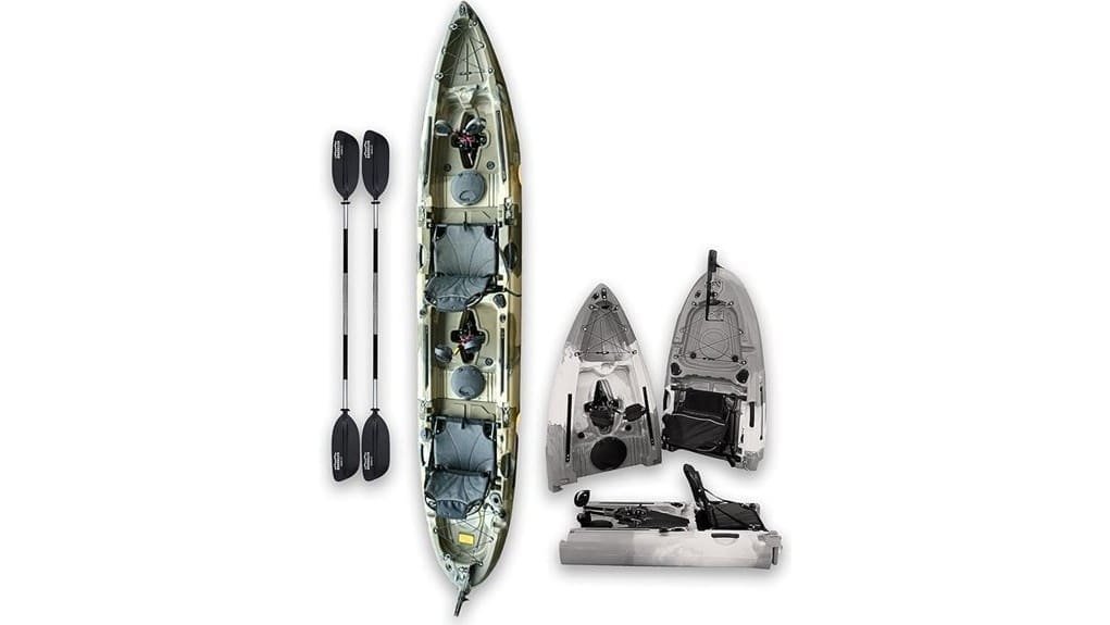 compact modular tandem kayak
