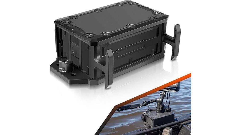 track mounted battery box for fishfinders