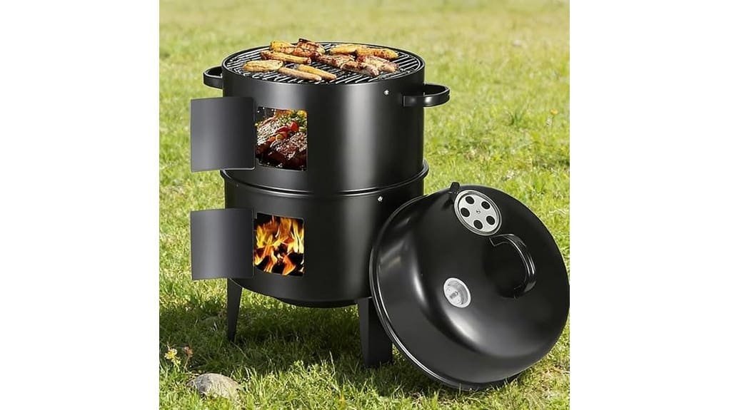 16 5 inch vertical charcoal smoker