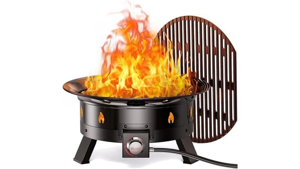 21 inch propane fire pit
