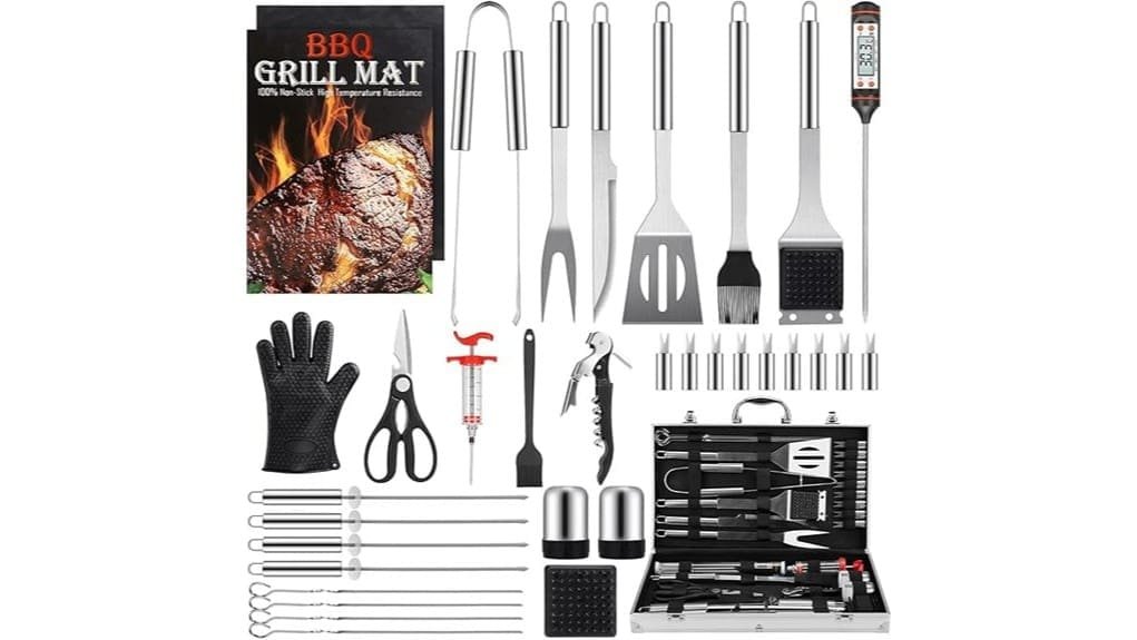 34 piece men s bbq grilling set