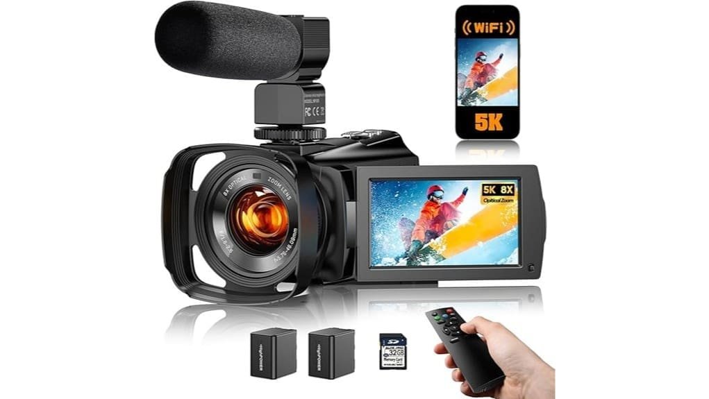5k 8x optical camcorder