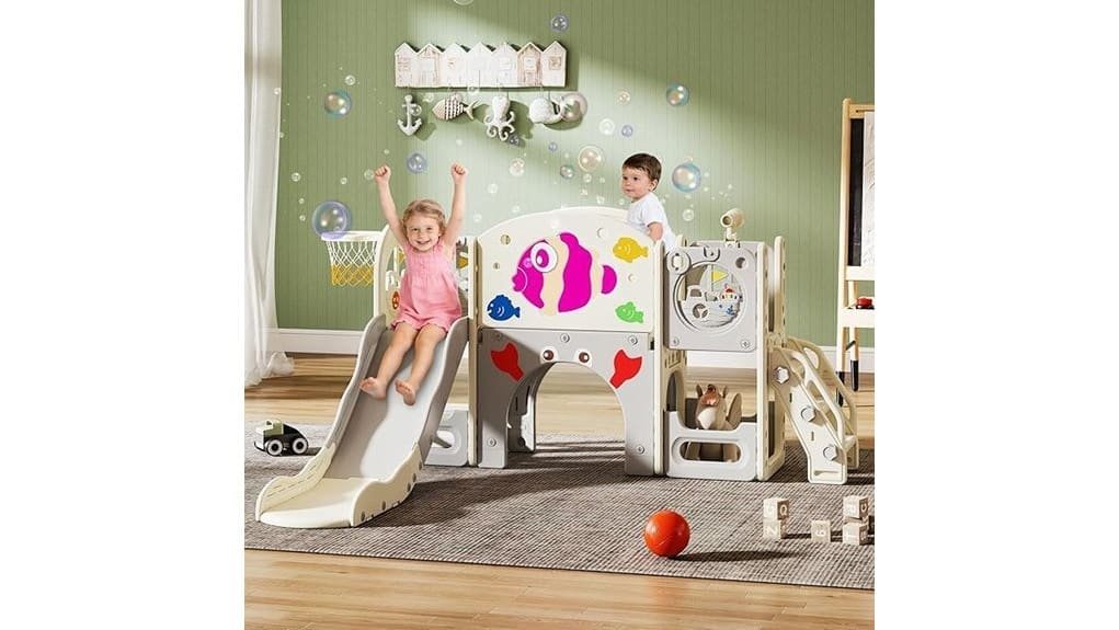 adjustable colorful indoor toddler slide