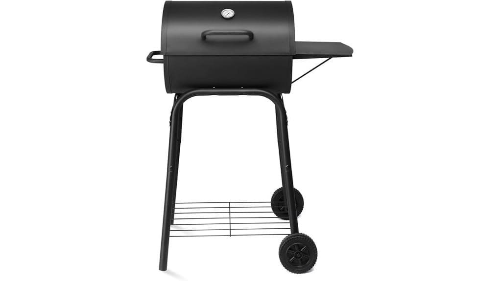 barrel grill with side table barrel grill with side table