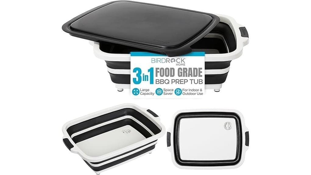 collapsible bbq prep tub