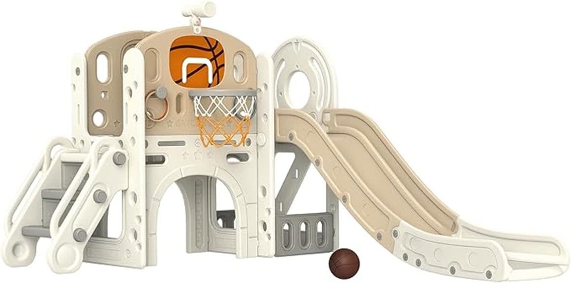 colorful compact indoor slide set