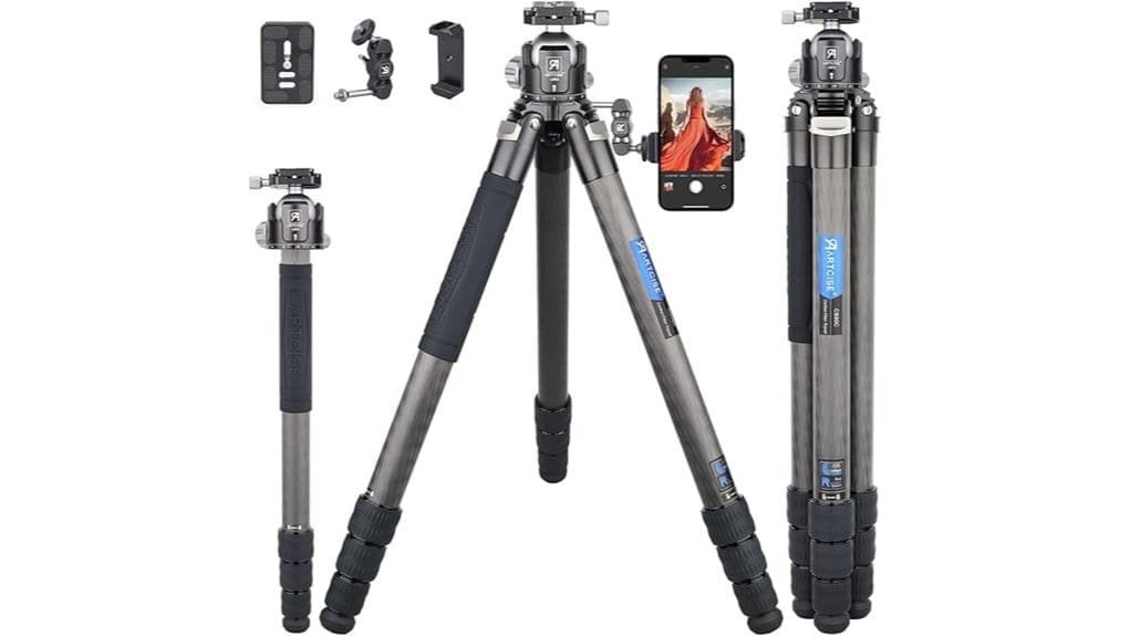 compact 40mm carbon fiber tripod