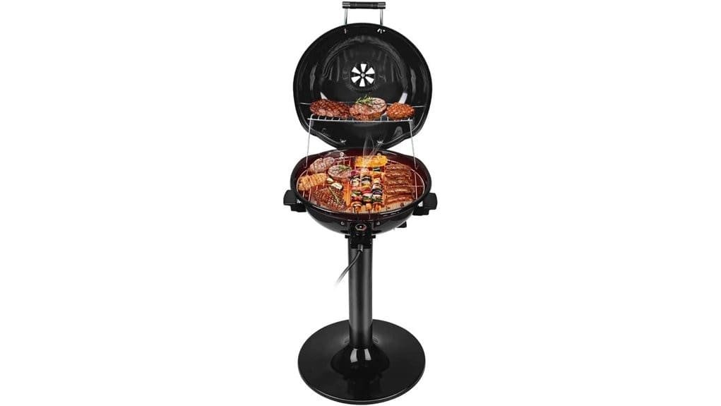 compact black electric stand grill