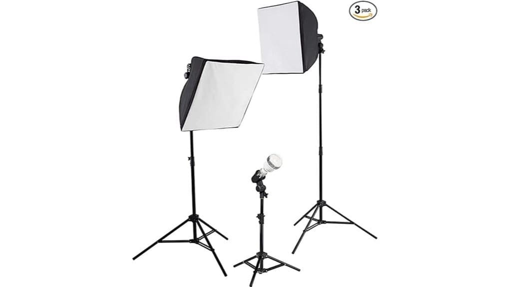 compact collapsible led softbox kit
