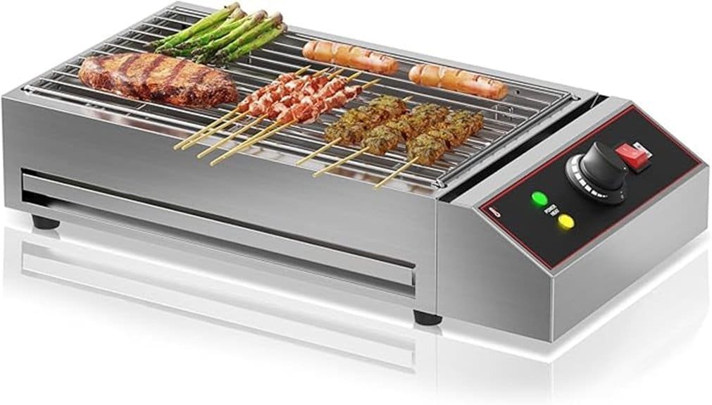 compact countertop smokeless grill