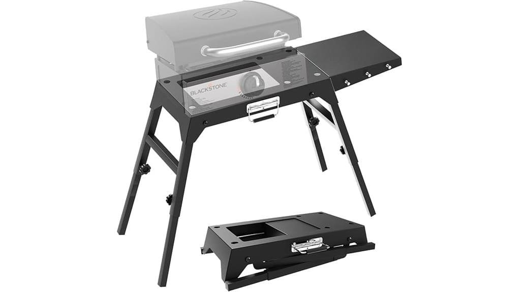 compact foldable griddle stand