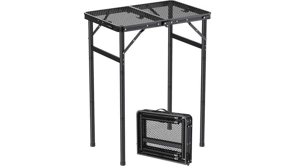 compact portable folding grill table