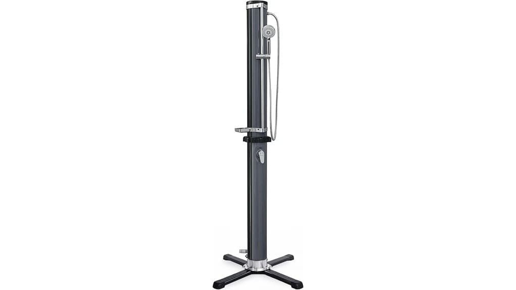 compact solar powered outdoor shower
