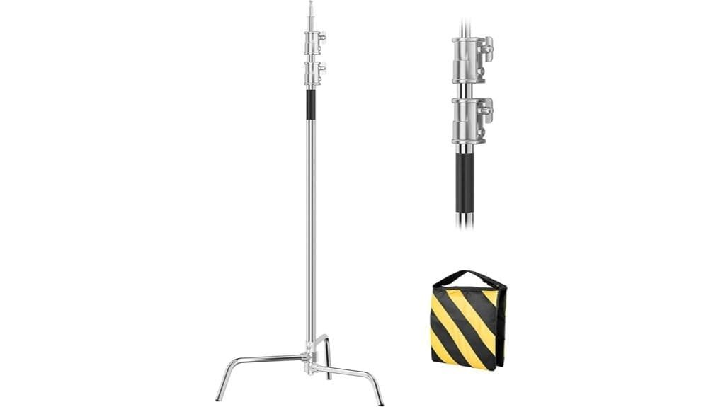 compact sturdy adjustable light stand