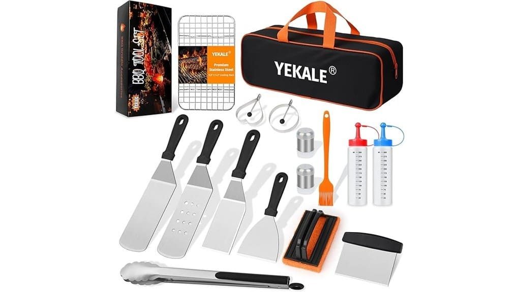 complete 17 piece griddle accessory set