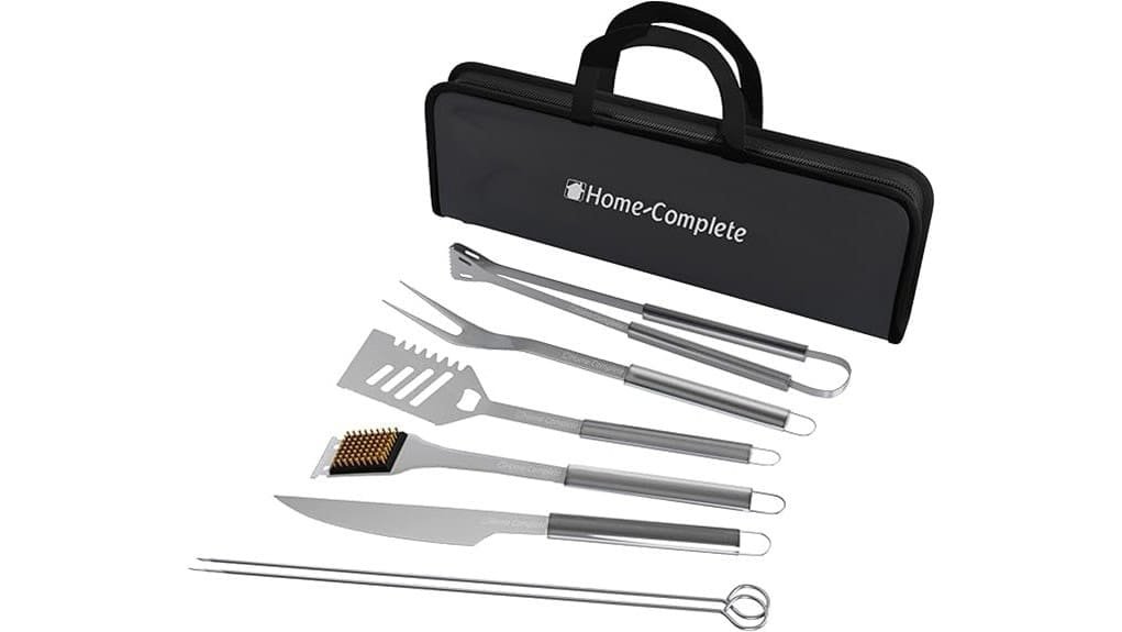 complete 7 piece stainless barbecue kit