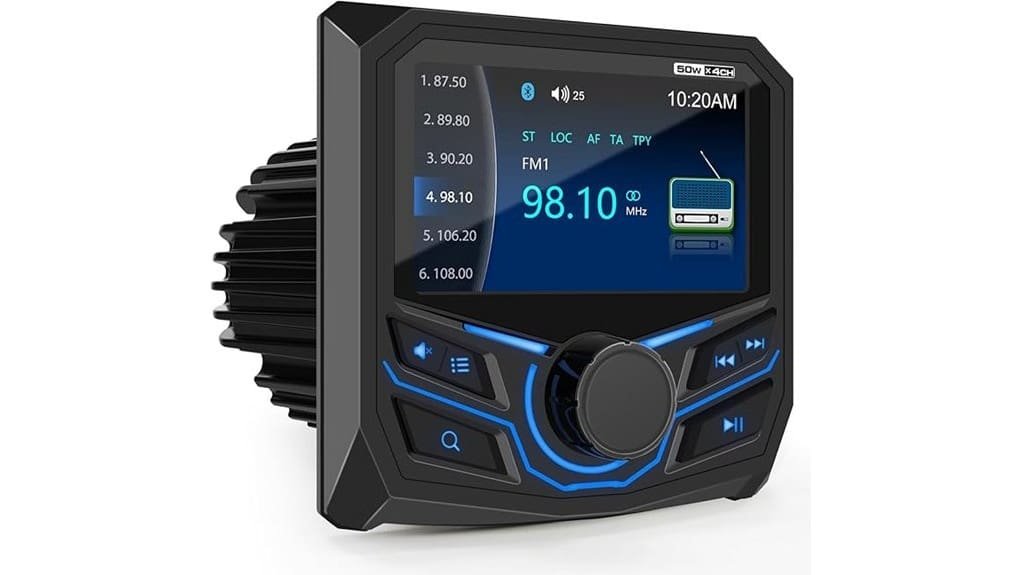 corrosion resistant bluetooth marine receiver