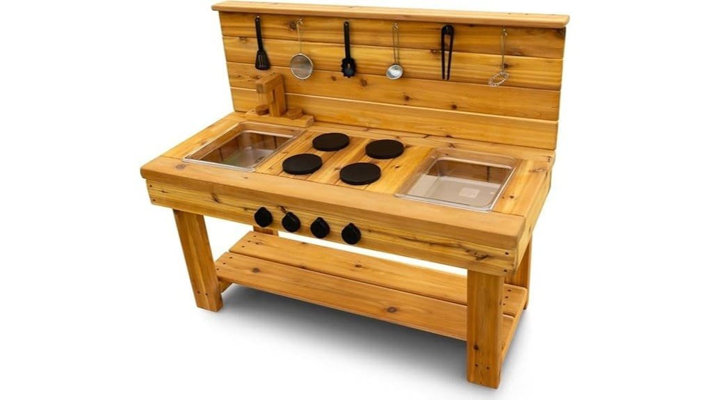 durable cedar outdoor playset