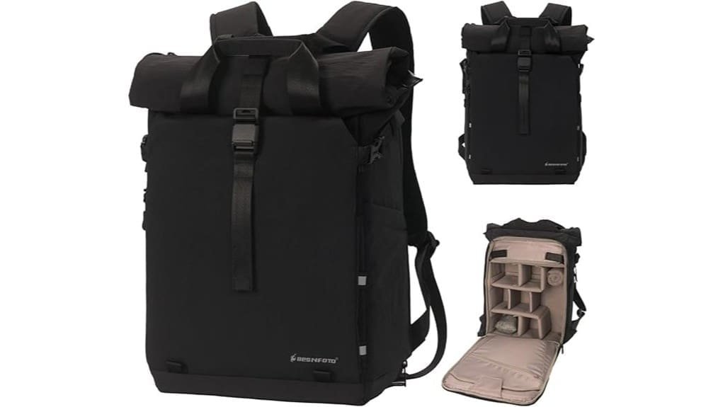 expandable waterproof roll top backpack