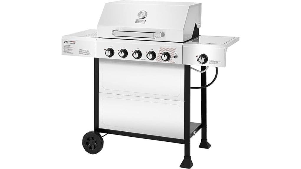 five burner stainless steel powerhouse