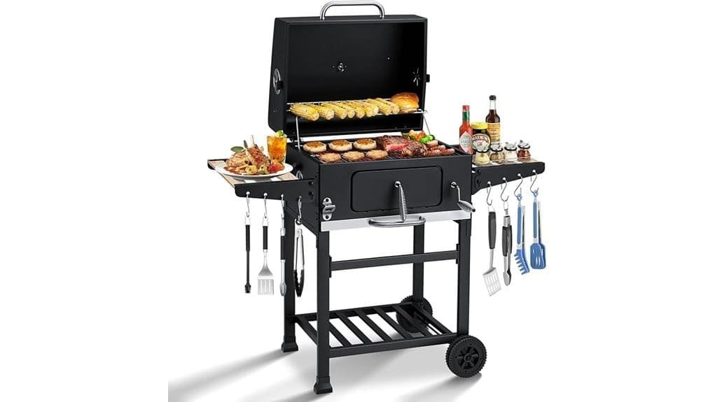 foldable charcoal grill table