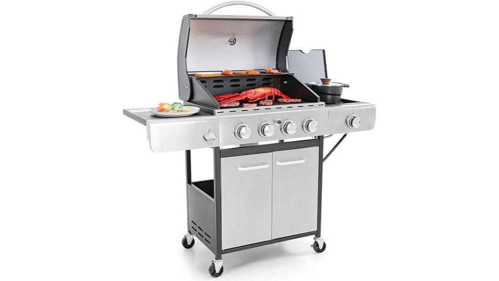 four burner propane bbq grill