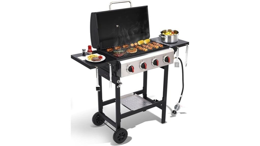 four burner propane gas grill