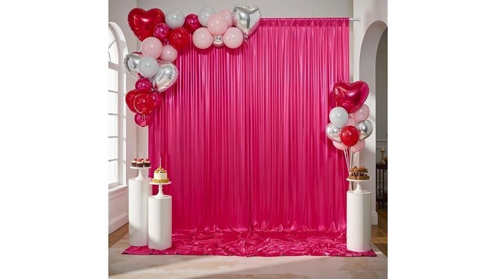 hot pink sequin backdrop