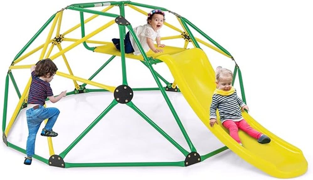 indoor wooden climbing dome slide
