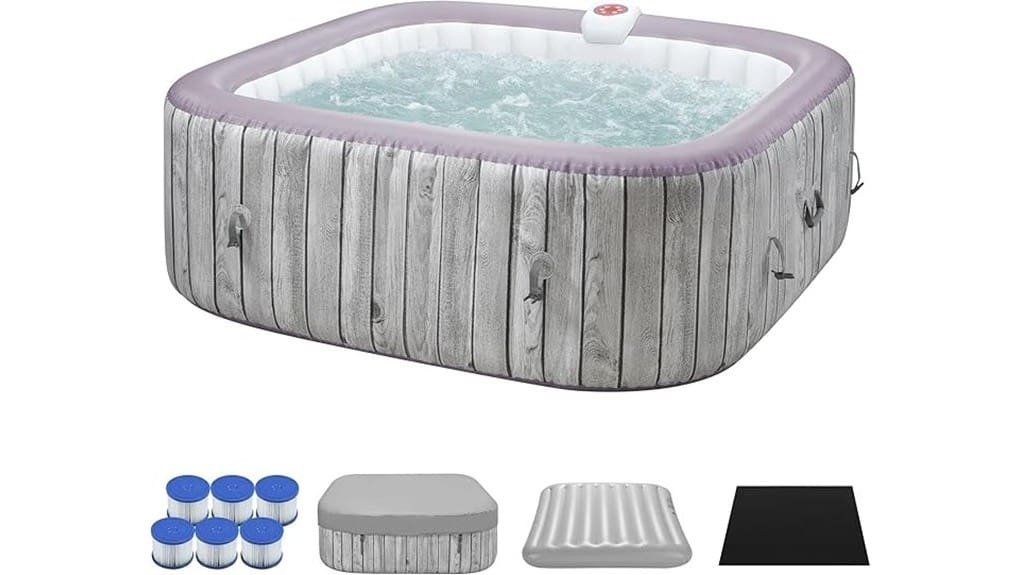 inflatable 4 6 person hottub