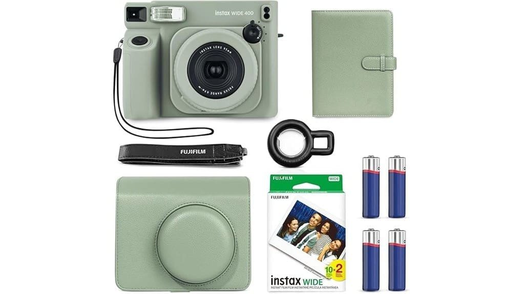 instant wide format film camera bundle