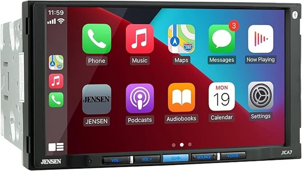 jensen j1ca7 7 inch carplay android auto jensen j1ca7 7 inch carplay android auto