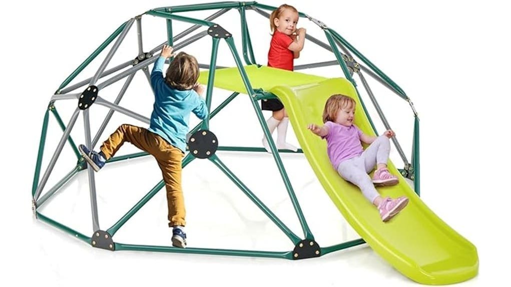 kids climbing dome with slide