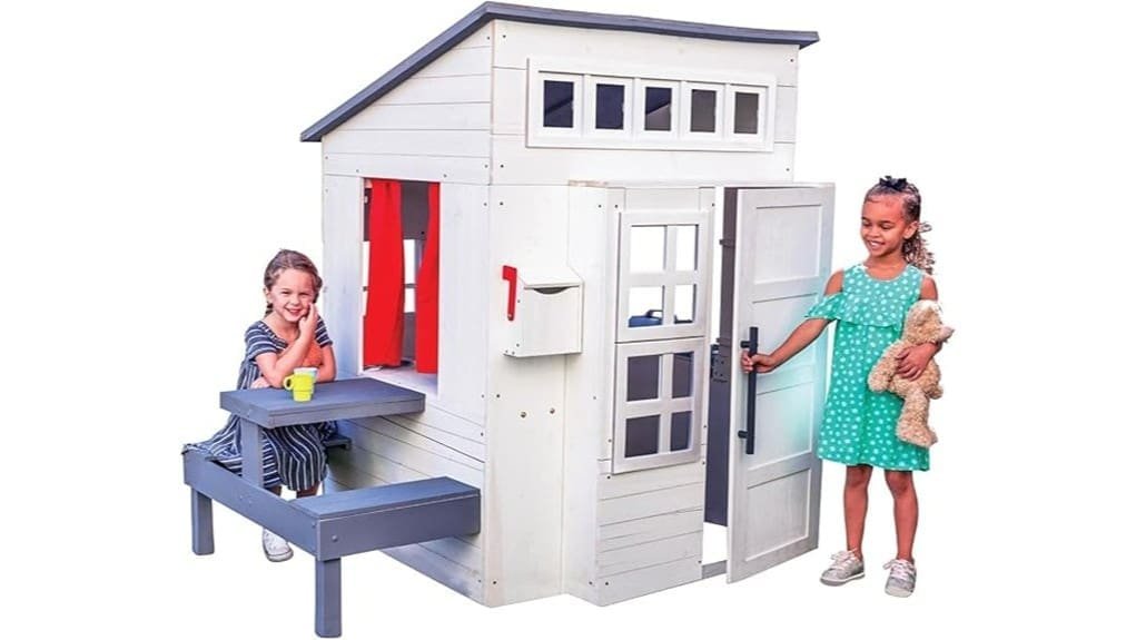 modern wooden playhouse set