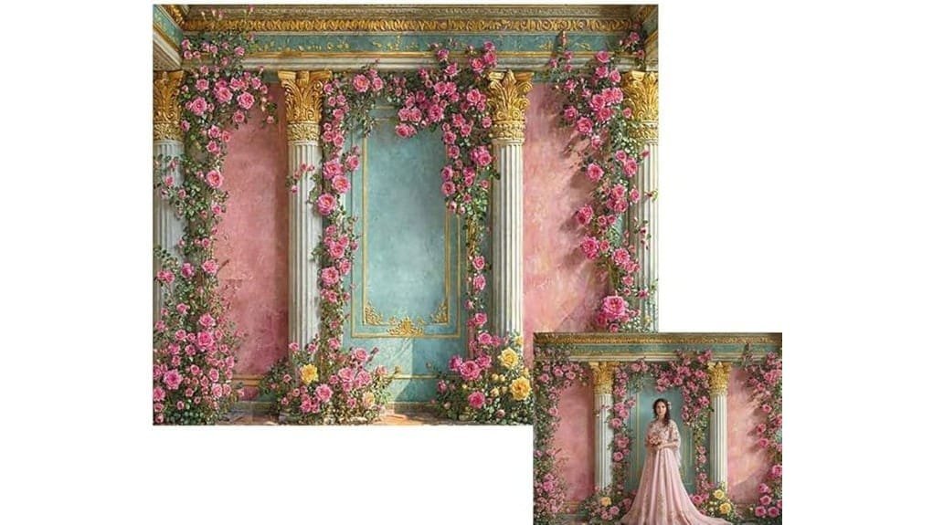 pink rose wedding backdrop