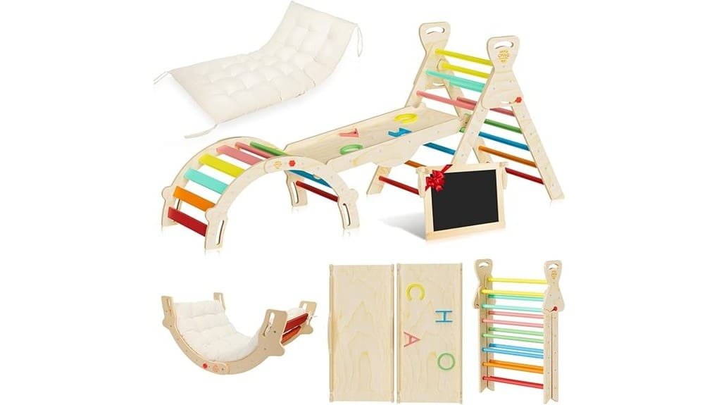 portable foldable pikler triangle