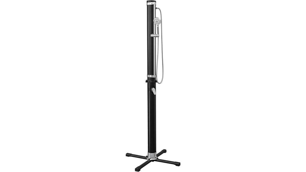 portable solar heated outdoor shower