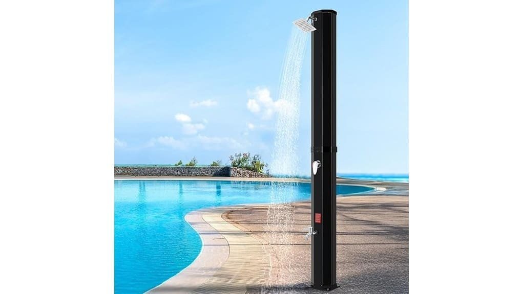 portable solar heated shower