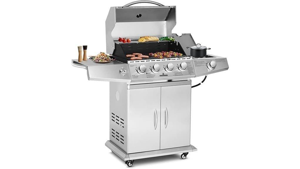 portable stainless steel propane grill