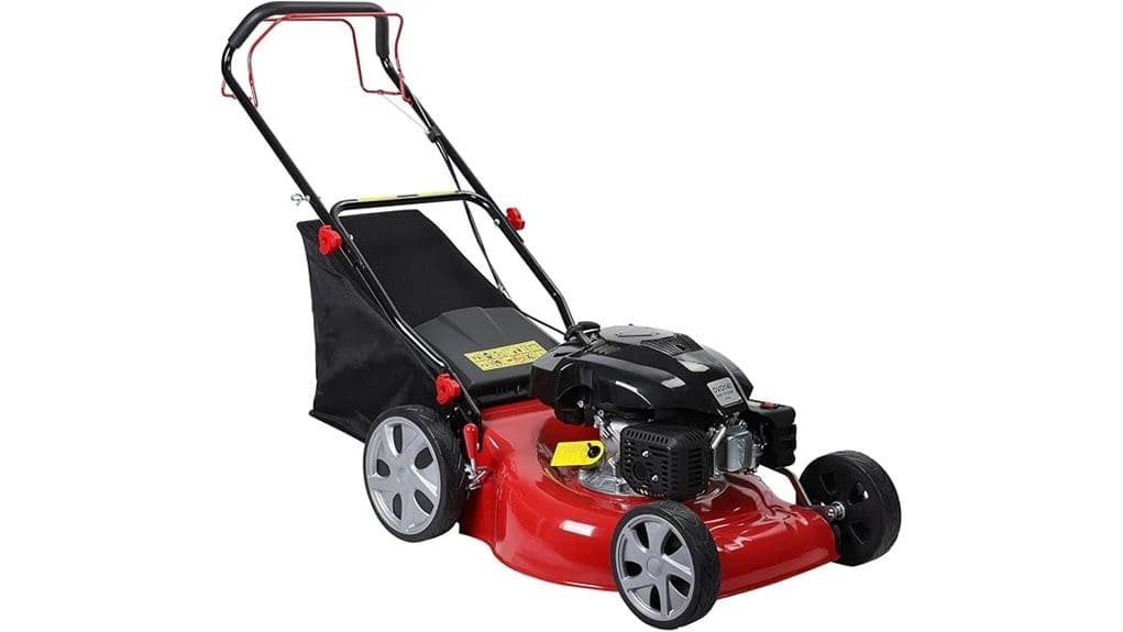 powerful 141cc self propelled mower