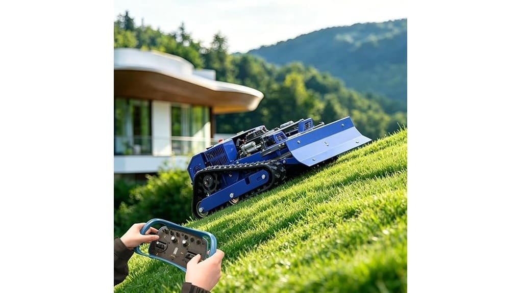 remote control lawn mower plow