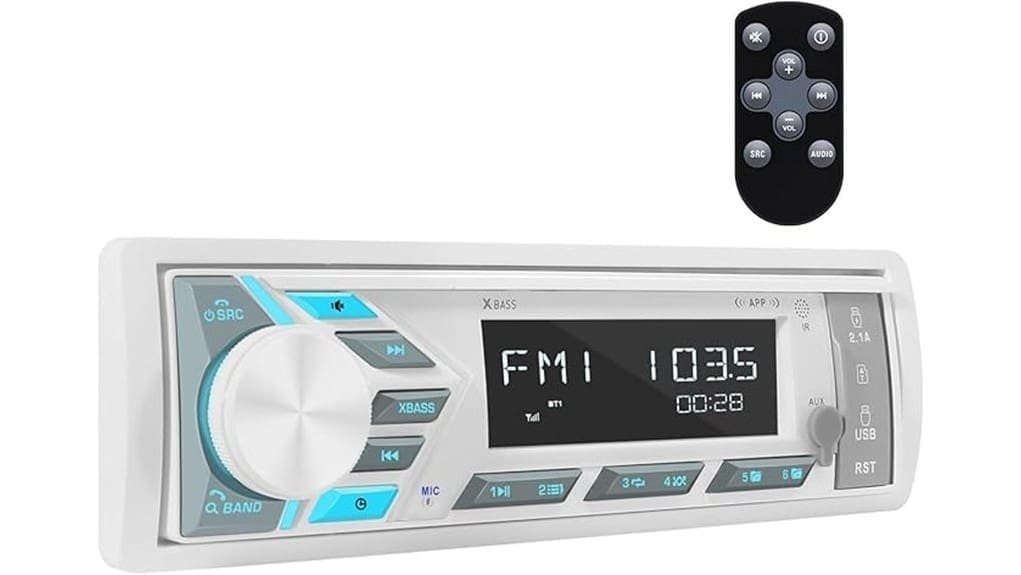 single din marine stereo review