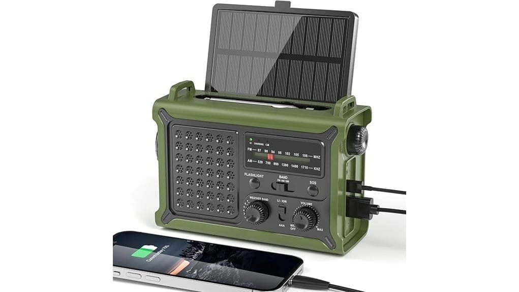 solar hand crank emergency radio
