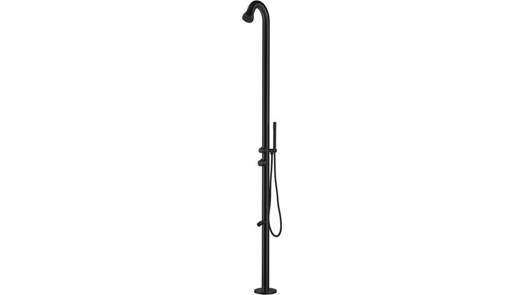 solar powered outdoor shower system