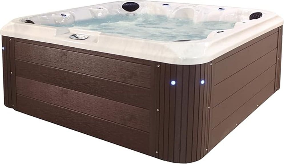 spacious durable modern cedar hot tub