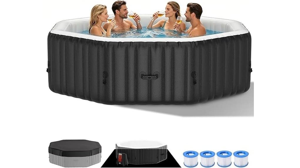 spacious four person inflatable hot tub