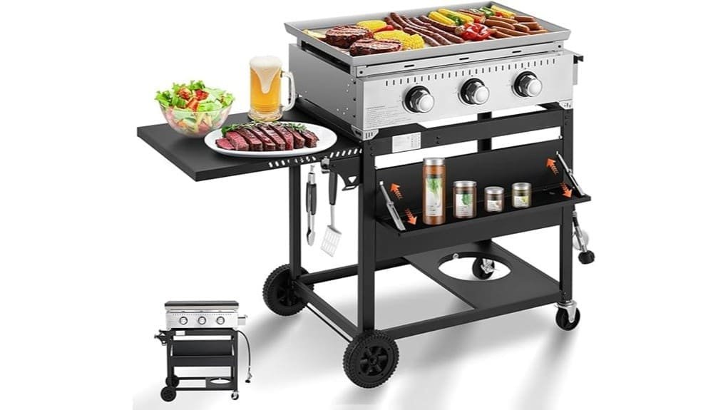 three burner 30k btu griddle