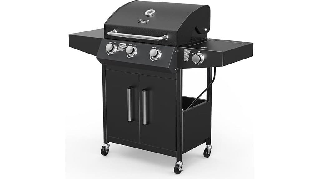 three burner propane bbq grill